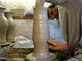 Throwing a big clay pottery vase. How to throw a clay pot on a potters wheel quickly demonstration demo japan japanese. ingleton pottery www.ingletonpottery.co.uk