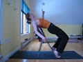 Yoga Pose: Urdhva Dhanurasana / Wheel - chair as prop Yoga Pose: Urdhva Dhanurasana / Wheel - chair as prop