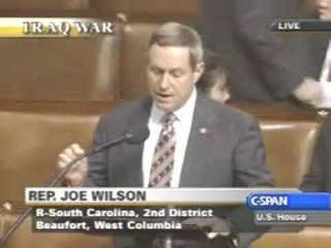 Iraq Troop Surge Debate : Joe Wilson ...