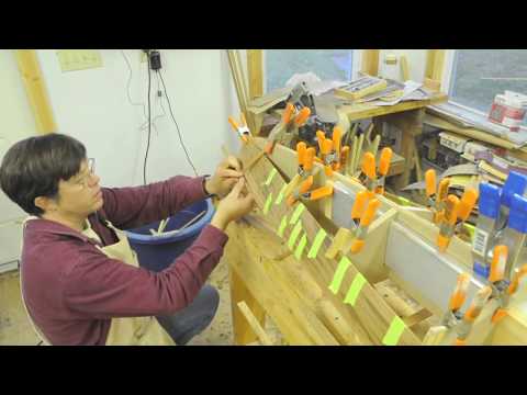 cheater strips on a cedar strip boat wooden canoe building