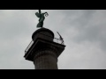ENCHO KERYAZOV OF CIRCUS RONCALLI HANDSTAND ON A MONUMENT IN HANNOVER
