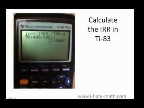how to calculate irr