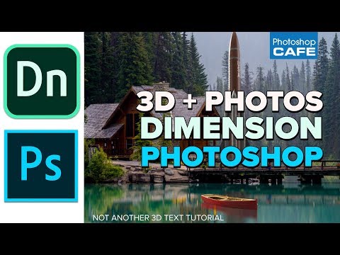 EASY 3D + photo in adobe DIMENSION + PHOTOSHOP (Not a boring text tutorial)