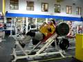 Adam Rose hack squats 5 plates a side at Better Bodies in Whitehorse, Yukon
