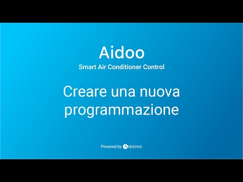 Aidoo app - Creare nuova programmazione