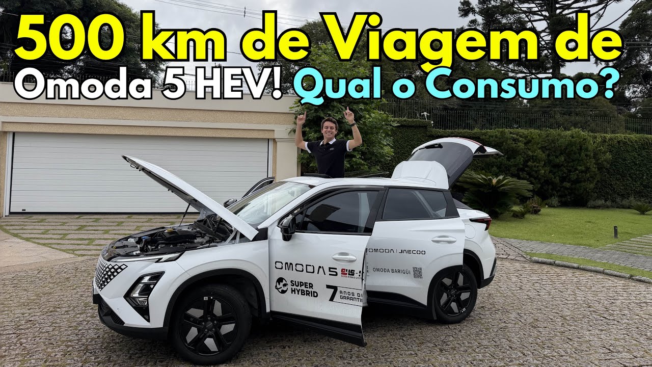 500 KM de Viagem de OMODA 5 HEV - Híbrido que Não Carrega! E aí, Qual o Consumo?