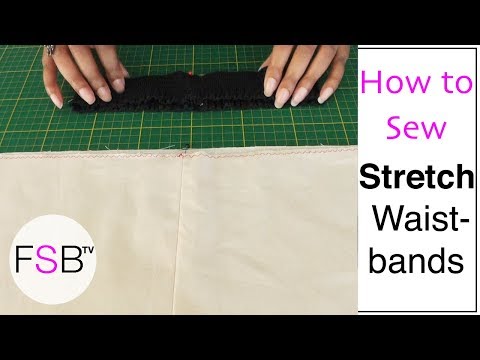 how to attach elastic to a waistband