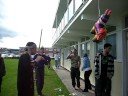 Sami doing the ket pinata at TW15