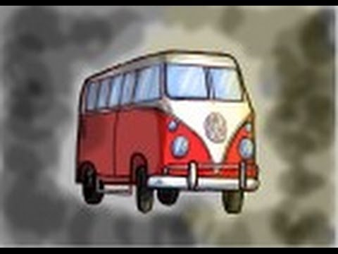 how to draw vw camper van