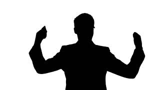 Silhouette of a Happy Businessman 01