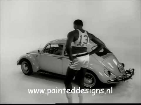 NBA Star Wilt Chamberlain In A 1966 Volkswagen Commercial