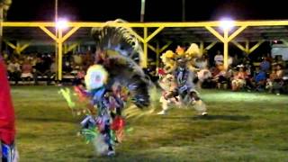 crow creek powwow 2010 men's fancy sunday pm standing horse singers