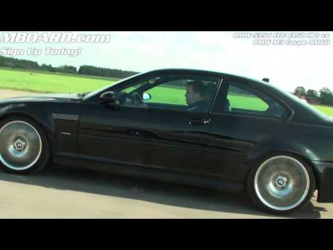 video auto BMW 535d ECU 350 HP vs BMW M3 Coupe E46 SMGII