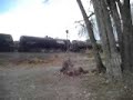 Train in Montana travelling along the yellowstone river