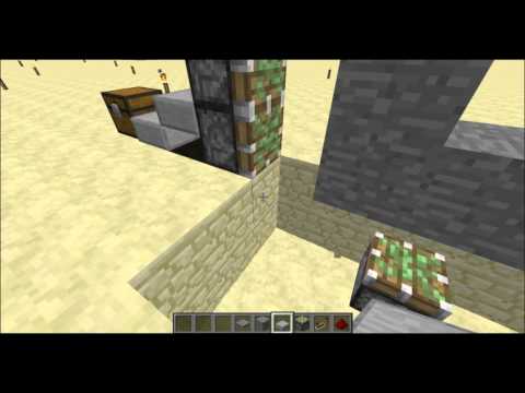 how to make a 3x3 piston door in minecraft