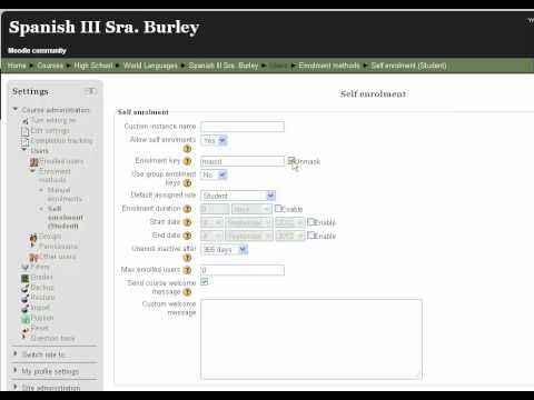 how to self enroll in moodle