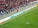 Flare On Pitch During Frankfurt Match