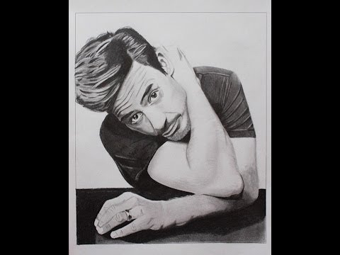 how to draw robert downey jr
