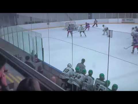 #18 Mattias Schoffner wins the puck in the defensive end and turns it into a 2 on 1 for a goal