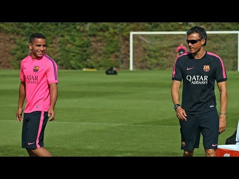 Douglas trains for the first time