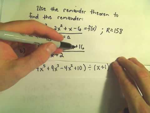 how to use the remainder theorem