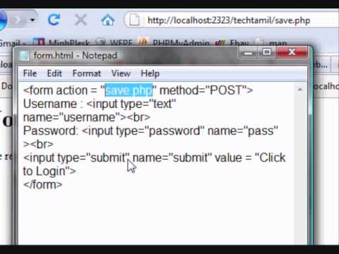PHP Tutorial in Tamil Part 6 :: HTML Form Input :: www.techtamil.com