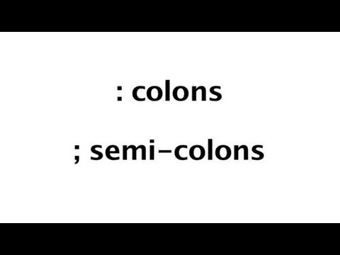 how to use the semicolon