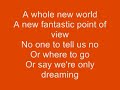 lyrics/song - (c) Disney Aladdin is a 1992 American animated adventure film produced by Walt Disney Feature Animation and released by Walt Disney Pictures. The 31st animated feature in the Walt Disney Animated Classics series, the film was directed by John Musker and Ron Clements, and is based on the Arab folktale of Aladdin and the magic lamp from One Thousand and One Nights. The voice cast features Scott Weinger, Jonathan Freeman, Robin Williams, Linda Larkin, Frank Welker, Gilbert Gottfried, and Douglas Seale. The film's idea was pitched by lyricist Howard Ashman, and the screenplay had to go through three drafts before Disney president Jeffrey Katzenberg greenlighted the production. The animators based their designs on the work of caricaturist Al Hirschfeld, and computers were used for both colouring and creating some animated elements. The musical score was written by Alan Menken, and features six songs with lyrics written by both Ashman and Tim Rice, who took over after the former's death. Aladdin was released on November 25, 1992 to positive reviews, despite some criticism from Arabs who considered the film racist, and was the most successful film of 1992, earning over $217 million in revenue in the United States, and over $504 million worldwide. The film also won many awards, most of them for its soundtrack. Aladdin's success led to many material inspired by the film such as two direct-to-video sequels, The Return of Jafar and Aladdin and the King of Thieves', an <b>...</b>