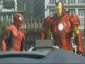 heroes spiderman hulk ironman pelean