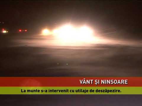 Vânt şi ninsoare, în mai multe zone din ţară