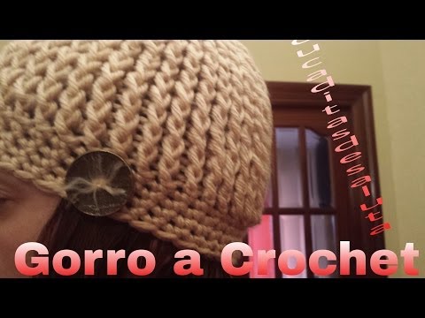 GORRO - Bonito Gorro a Crochet con mucho glamour.....!!!!! Fácilisimo de hacer, incluso para los principiantes. Esta echo con punto bajo y el punto alto está con 2 c...