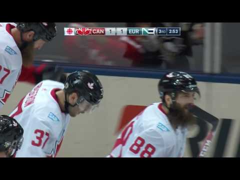 Gotta See It: Bergeron scores for Canada to tie Europe