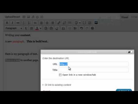 how to link in wordpress