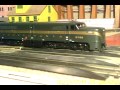 I installed a DCC MRC 1803 decoder in each diesel and also added a LED headlight in the PA.