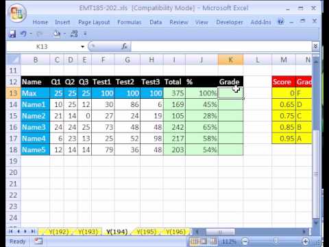 how to calculate grade percentage