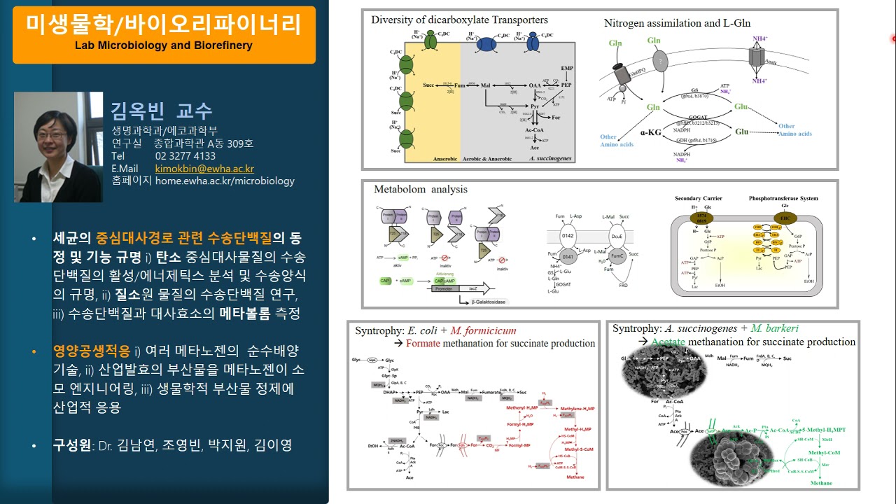 미생물학/바이오리파이너리 연구실 <김옥빈 교수>