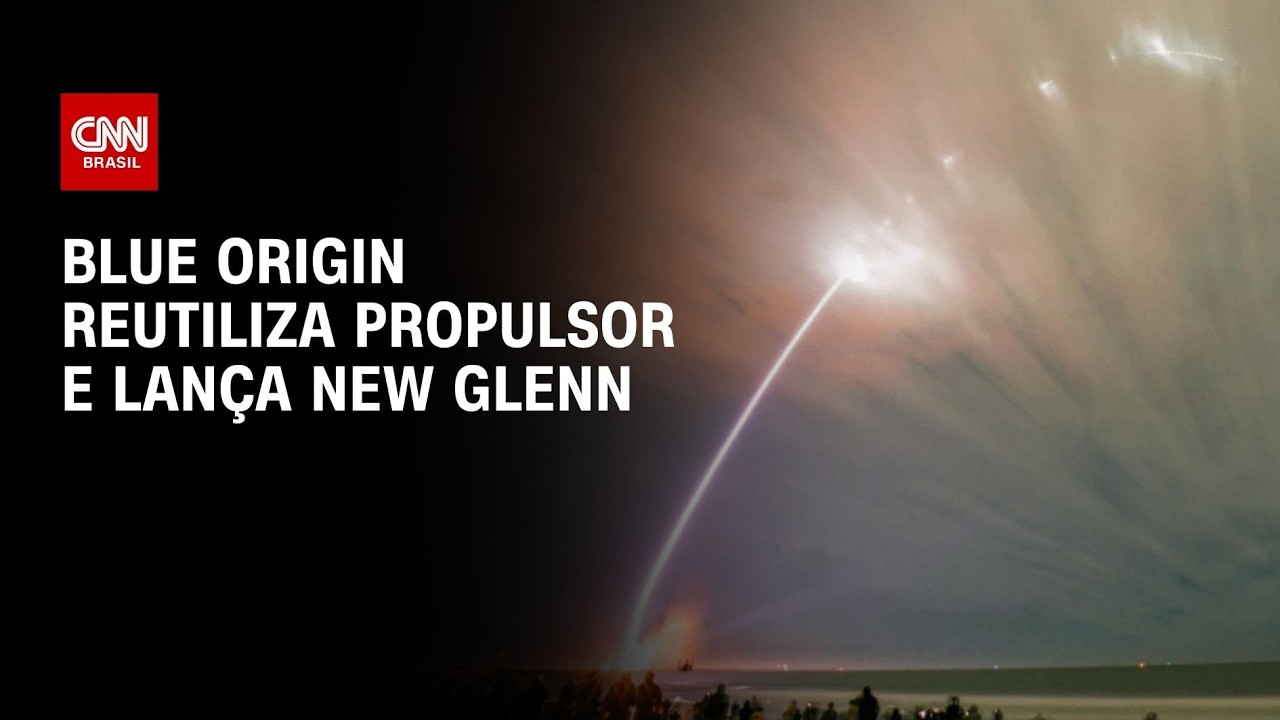 Blue Origin reutiliza propulsor e lança New Glenn em missão espacial | CNN PRIME TIME