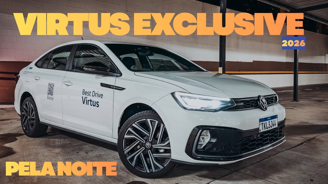 TESTE SISTEMA DE ILUMINAÇÃO NOVO VW VIRTUS EXCLUSIVE 2026