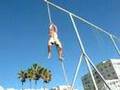 Climbing the rope on the New Year in Santa Monica