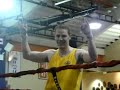Broke the guys nose, ref. ended match