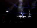 Nick talking at the jonas brothers tour gibson amphitheater