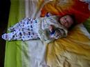 beth 2.7m old on bed beth 2.7m old on bed
