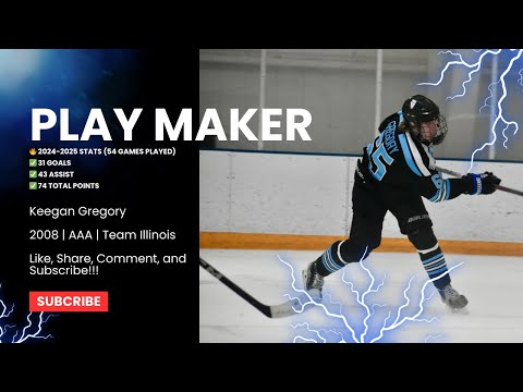 Playmaker! Keegan Gregory U16 | AAA Hockey | Team Illinois Goals Assists Defense Next Level Vision