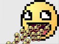 YELLOW SMILEY FACE SPEWING OUT MINIATURE SMILEY FACES