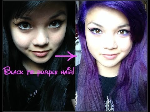 how to go purple from black hair