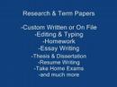 Tutoring & Term Papers