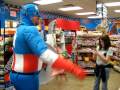 Captain America visits GoMart