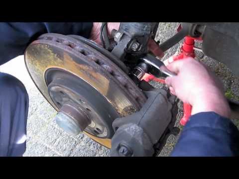 Brake pads and Rotor replacement left front brake Mercedes C320 CDI.mov