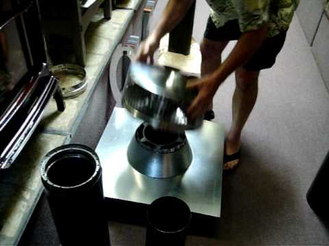 how to vent pellet stove through roof