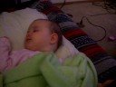 Cadence sleeping at her Maji Carrol\